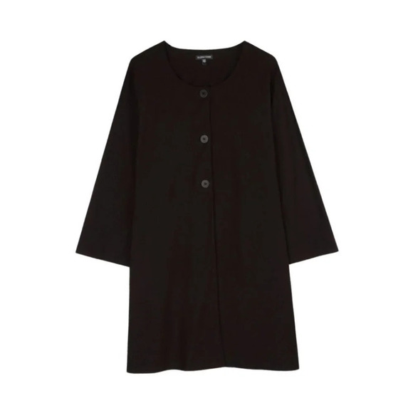 Eileen Fisher  Black Three Button Cardigan Jacket Career Size Small - Picture 2 of 14